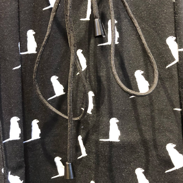 Meerkat Konfetti black – Shirtkleid aus Biobaumwolle, Textildesign by sonntag berlin!