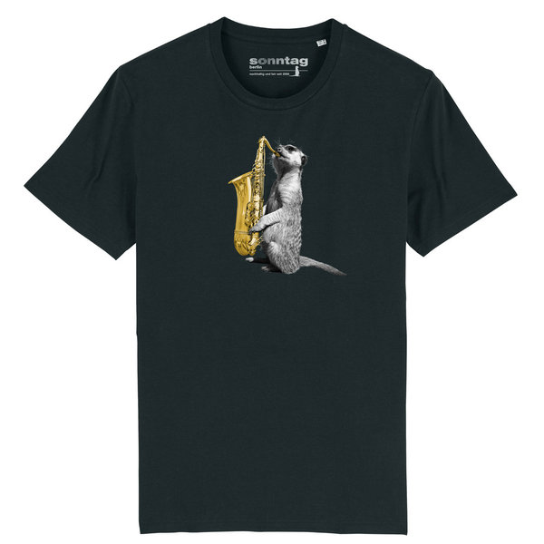 Erdmännchen Saxofonist – Unisex T-Shirt