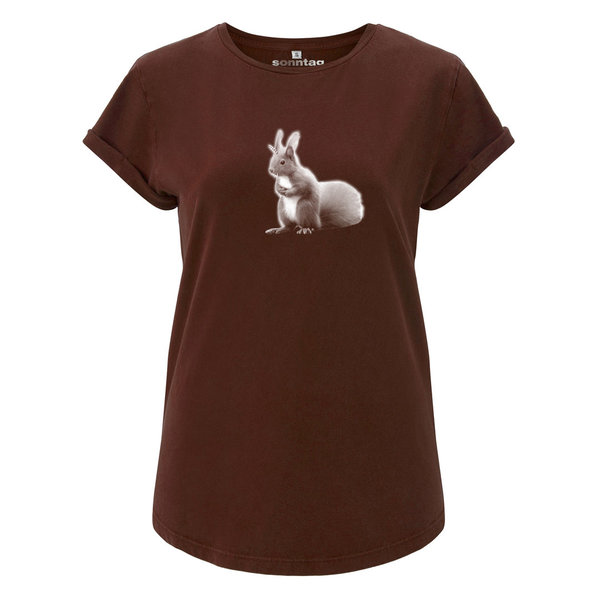 Linear #2 – Ladyshirt mit aufgerollten Ärmelenden