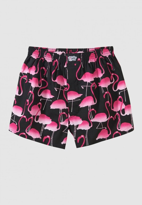 lousy Livin Boxershorts "Flamingos", Schwarz