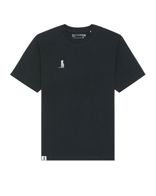 Gesticktes Erdmännchen-Logo | Heavy Unisex T-Shirt | lässige Passform | 2 Farben