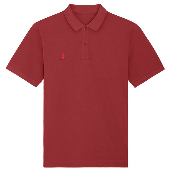 Gesticktes Erdmännchen-Logo | Unisex Polo-Shirt | 2 Farben